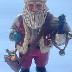 Hallmark Santa Figurine with Red and Green Accents